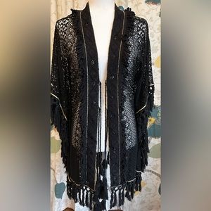 Black and gold swimsuit coverup